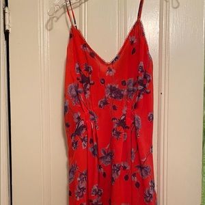 House of Harlow Revolve Red Floral Dress